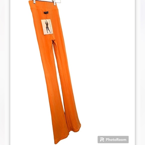 Naked Wardrobe Get Ribbed Snatched Joggers Sz XS Orange NW-2565 New - Picture 3 of 9